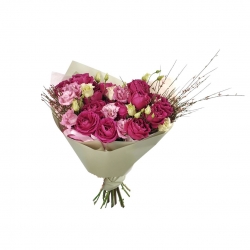 Virágküldés Budapest -Csokor Lisianthus-választható színben